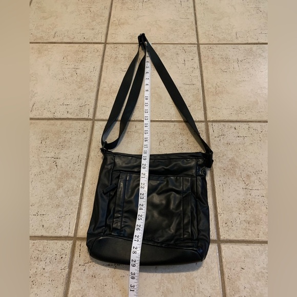 Bench Black Faux Leather Crossbody Messenger Bag - Picture 8 of 11